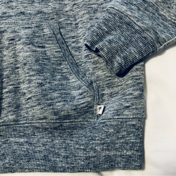 Aritzia TNA XS BalticPullover Hoodie Grey with Blue Embroidered Logo Cozy - Picture 4 of 9